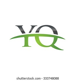 YQ initial company green swoosh logo