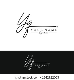 YQ Initial letter handwriting and signature logo.