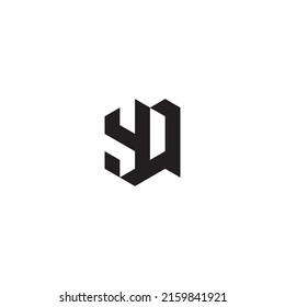 YQ initial logo letters in high quality professional design that will print well across any print media