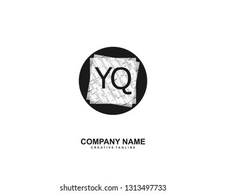 YQ initial logo template vector