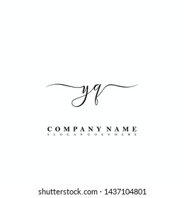 YQ Initial luxury handwriting logo vector