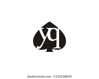 The yq initials logo inside the black shovel