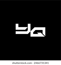 YQ letter bold futuristic concept techno style modern monogram initial