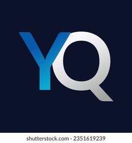 Plantilla vectorial de diseño del logotipo de la carta YQ.