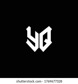 yq logo monogram with shield shape design template