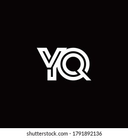 YQ monogram logo with abstract line design template