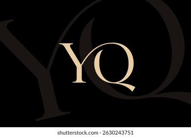 YQ or QY letter logo icon design. Classic style luxury initials monogram.