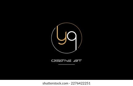 YQ, QY, Y, Q abstract letters logo monogram