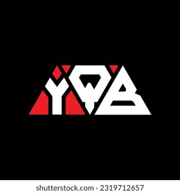YQB triangle letter logo design with triangle shape. YQB triangle logo design monogram. YQB triangle vector logo template with red color. YQB triangular Simple, Elegant, and Luxurious Logo