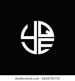 Logotipo de YQE Icono de YQE Monograma de YQE Vector de YQE Diseño de logotipo abstracto plano moderno único.
