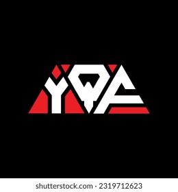 YQF triangle letter logo design with triangle shape. YQF triangle logo design monogram. YQF triangle vector logo template with red color. YQF triangular Simple, Elegant, and Luxurious Logo