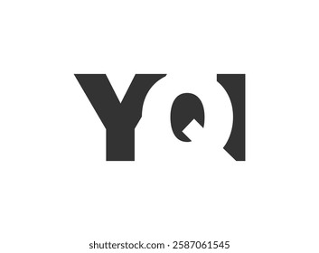 YQI logo design. Initial letter Y Q I bold font style for tech startups, consulting, corporate branding. Creative company name, headlines typography identity, trendy logotype. Vector illustration.