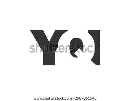 YQI logo design. Initial letter Y Q I bold font style for tech startups, consulting, corporate branding. Creative company name, headlines typography identity, trendy logotype. Vector illustration.