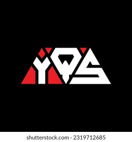 YQS triangle letter logo design with triangle shape. YQS triangle logo design monogram. YQS triangle vector logo template with red color. YQS triangular Simple, Elegant, and Luxurious Logo