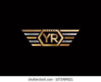 YR initial box letter design