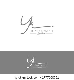 YR Initial letter handwriting and signature logo.