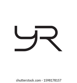 YR initial letter logo template vector icon design