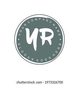 YR Initial logo Branding Brush wedding business