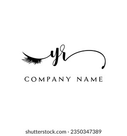YR initial Logo lash logo eyelash vector modern