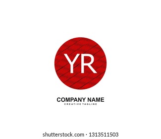 YR initial logo template vector