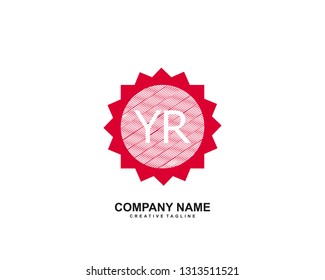 YR initial logo template vector