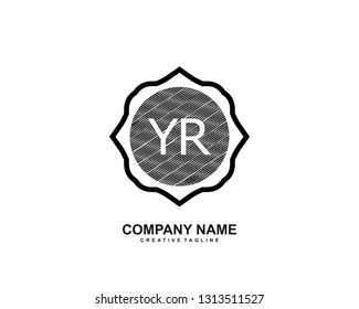YR initial logo template vector