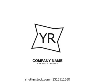 YR initial logo template vector