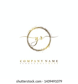 YR Initial luxury handwriting logo vector