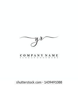 YR Initial luxury handwriting logo vector