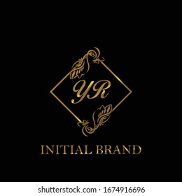 YR Initial wedding logo template vector