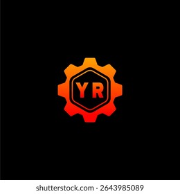 YR Initials Tech Logo Vector Art Icons and Graphics