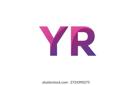 YR Letter Gradient Monogram Logo for Modern Business Branding