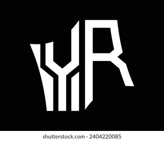 YR letter logo design vector art