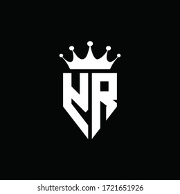 YR logo monogram emblem style with crown shape design template