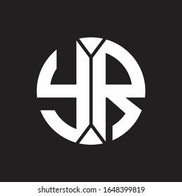 YR Logo monogram with piece circle ribbon style