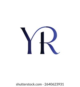 YR modern minimalist logo design focusing on timeless wordmark typography. Ideal for businesses seeking a clean, professional identity using elegant initial-based branding.