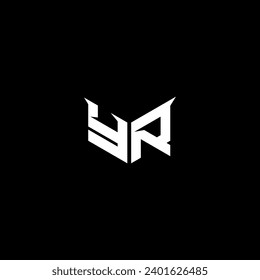 YR Premium emblem logo initial esport and gaming design concept
