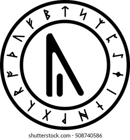 yr rune and part of ancient northern alphabet