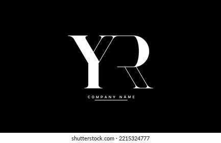 YR, RY Abstrakte Buchstaben Logo-Monogramm