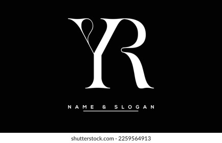 YR,  RY  Abstract  Letters  Logo  Monogram