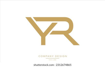 YR, RY, Monogramm für abstrakte Buchstaben des Logos