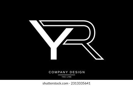 YR, RY, Abstract Letters Logo Monogram