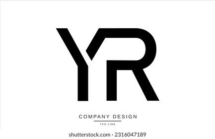 YR, RY, Abstract Letters Logo Monogram