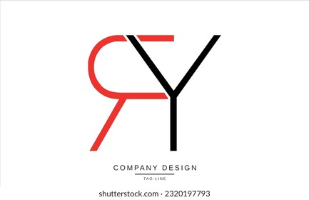 YR, RY, Abstract Letters Logo Monogram