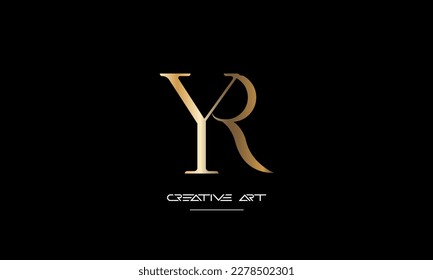 YR, RY, Y, R abstract letters logo monogram
