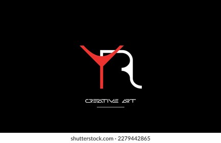 YR, RY, Y, R abstract letters logo monogram