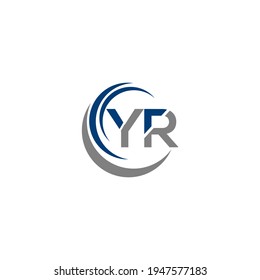 YR Unique abstract geometric vector logo design