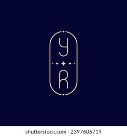 YR wedding lie monogram with high quality professional design that will print well across any print media
