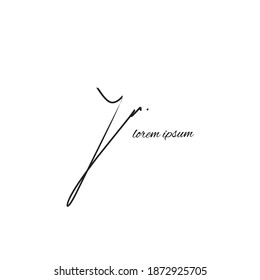 YR Y R Initial Handschrift kreative Mode elegante Design-Logo-Vorlage Vektorgrafik