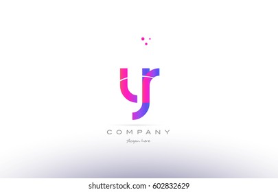 yr y r  pink purple modern creative gradient alphabet company logo design vector icon template